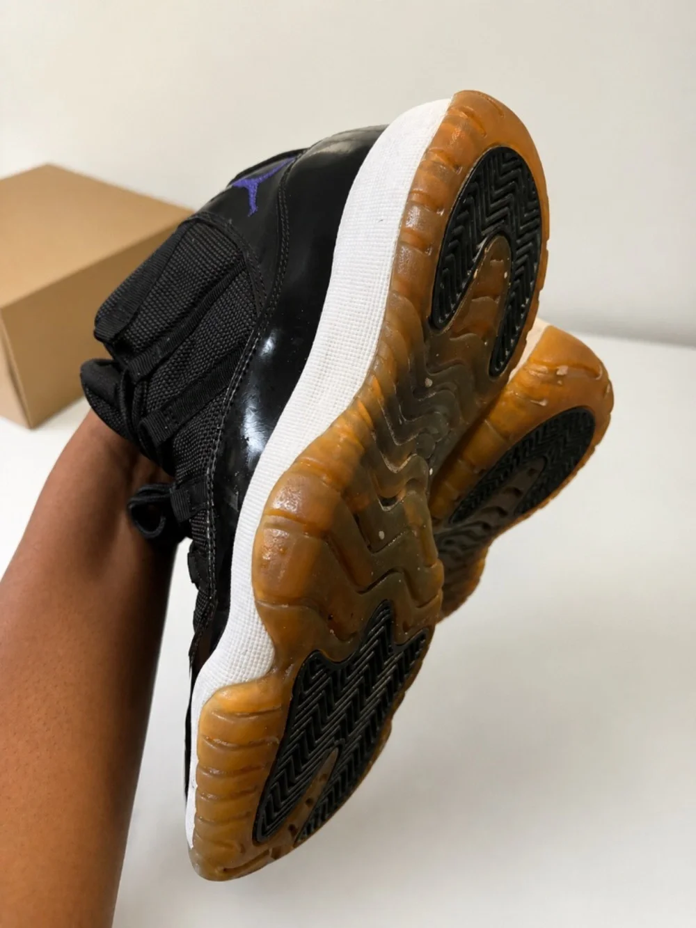 Air Jordan 11 Black Purple Sneakers – Restoration/Refurbish Project